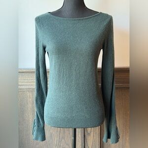 Club Monaco Cashmere Green adjustable sleeve sweater small
